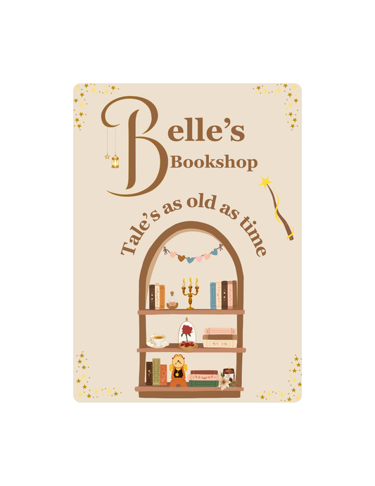 Belle’s Bookshop Kindle Insert – Literary & Whimsical Design