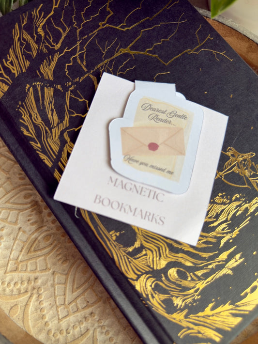 Bridgerton Magnetic Bookmark – “Dearest Gentle Reader” Letter & Envelope Design