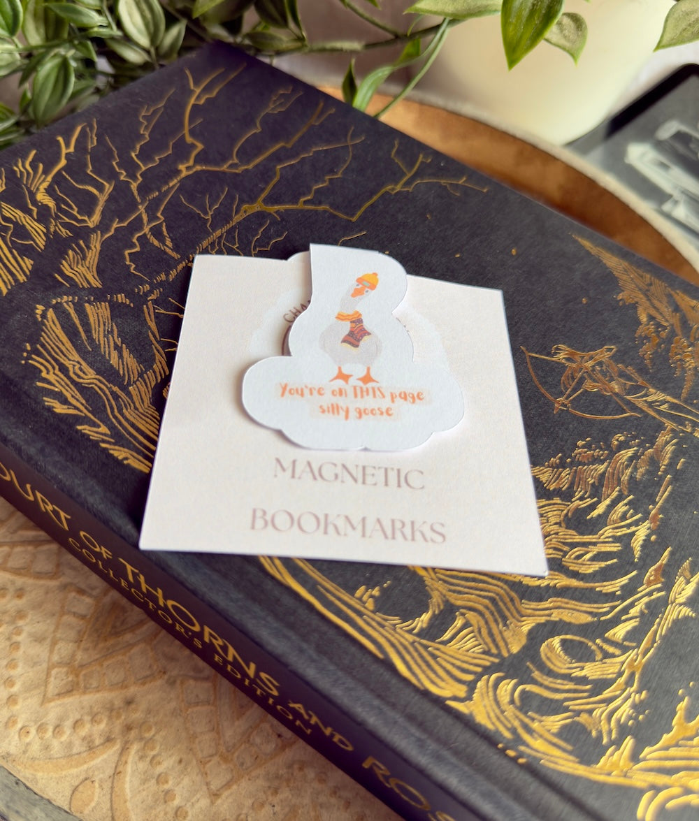 Cute Goose Magnetic Bookmark | Funny ‘Silly Goose’ Bookish Gift for Readers
