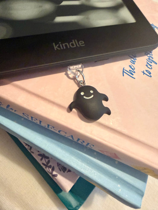 Black Ghost Kindle Dust Plug Charm