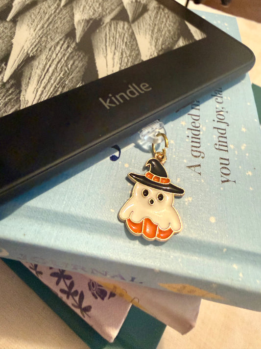 Cute Ghost Witch Kindle Dust Plug Charm