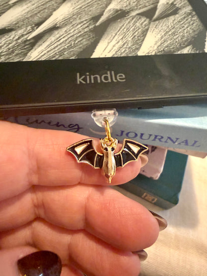Enamel 'Bat' Kindle Dust Plug Charm