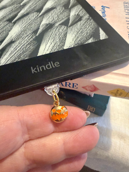 Scary Pumpkin Kindle Dust Plug Charm