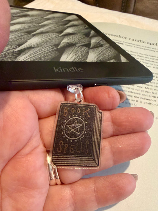 Book of Spells Kindle Dust Plug Charm