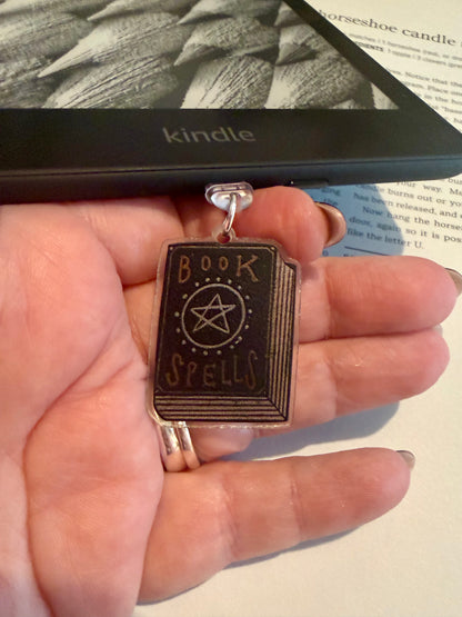 Book of Spells Kindle Dust Plug Charm