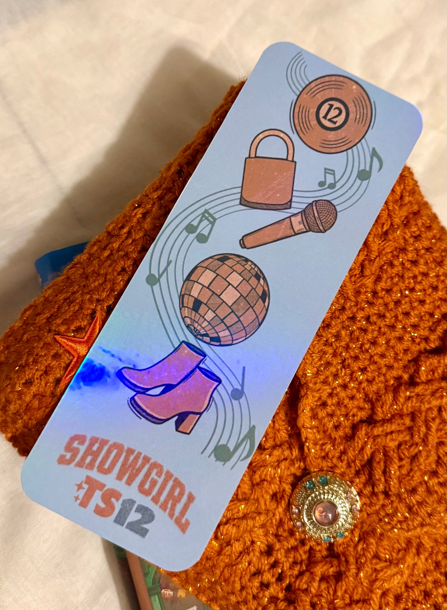 Taylor Swift “The Life of a Showgirl” Bookmark – Holographic Edition ✨🎤🌈