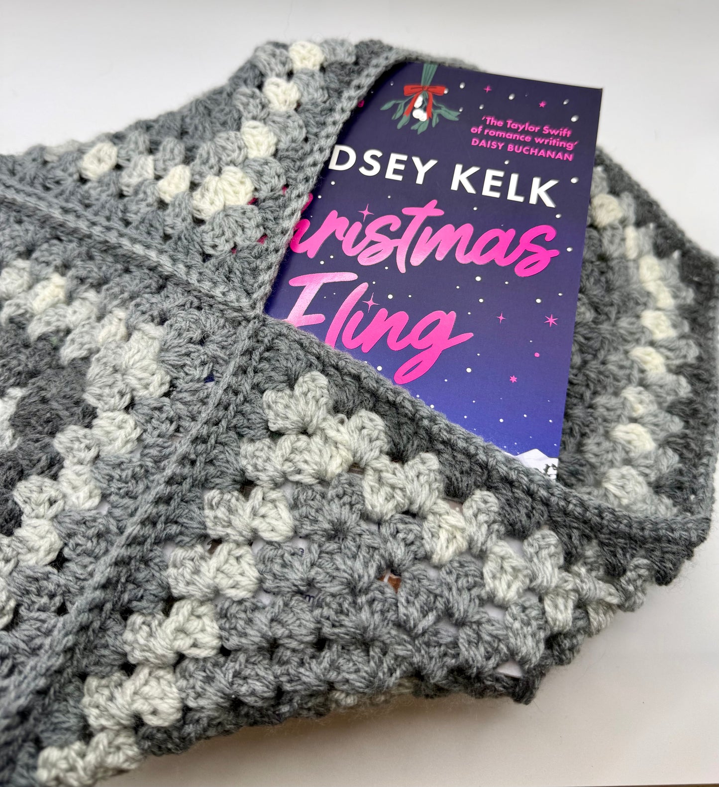 Handmade Crochet Book/Kindle Cozy: Unique Button Closure, Soft Yarn Sleeve