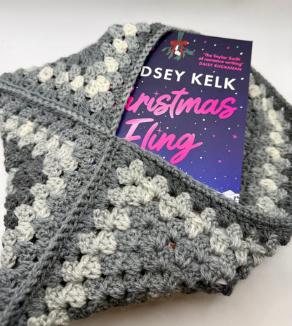 Handmade Crochet Book/Kindle Cozy: Unique Button Closure, Soft Yarn Sleeve