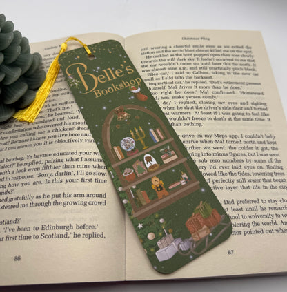 Festive Belles Bookshop Bookmark  Christmas Book Lover Gift | Cosy Reading Accessory | Holiday Bookish Gift