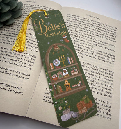 Festive Belles Bookshop Bookmark  Christmas Book Lover Gift | Cosy Reading Accessory | Holiday Bookish Gift