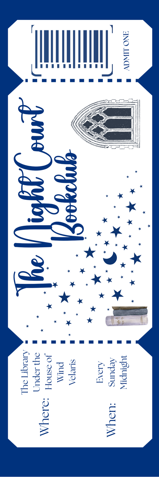 The Night Court Bookclub Ticket Bookmark